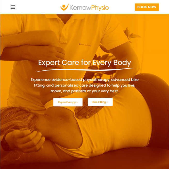 Kernow Physio website design